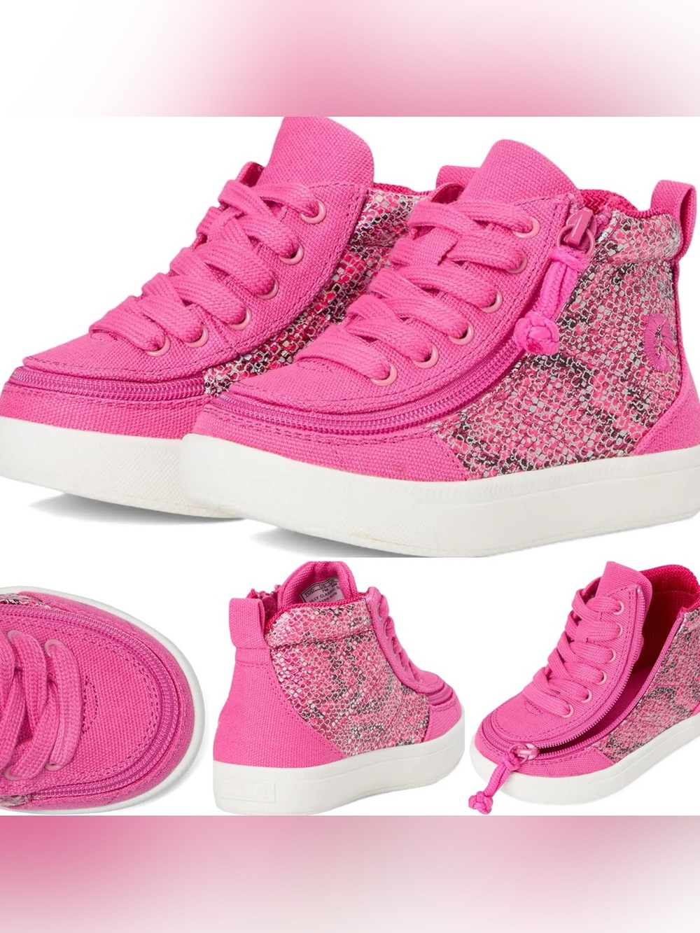 Kids High-Top Sneakers Pink Sparkle - BILLY Classic Dr High II Adaptive size 2XW